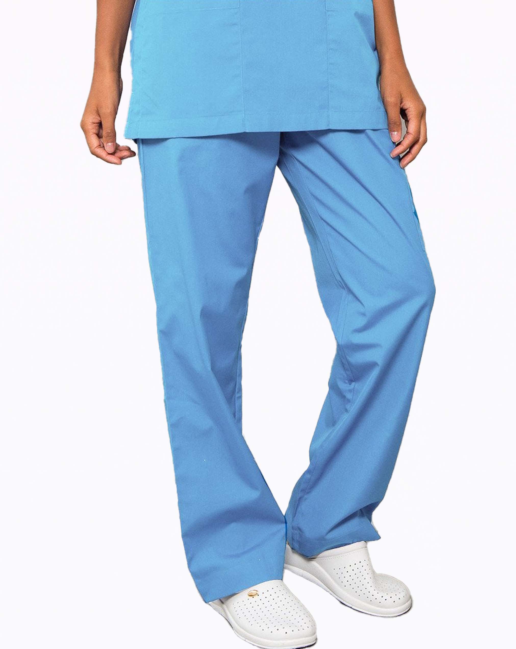 Blue Sky's Luna Scrub Leggings and Sadie Tunic Scrub Top - Blue