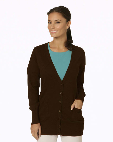 chocolate brown womens cardigan