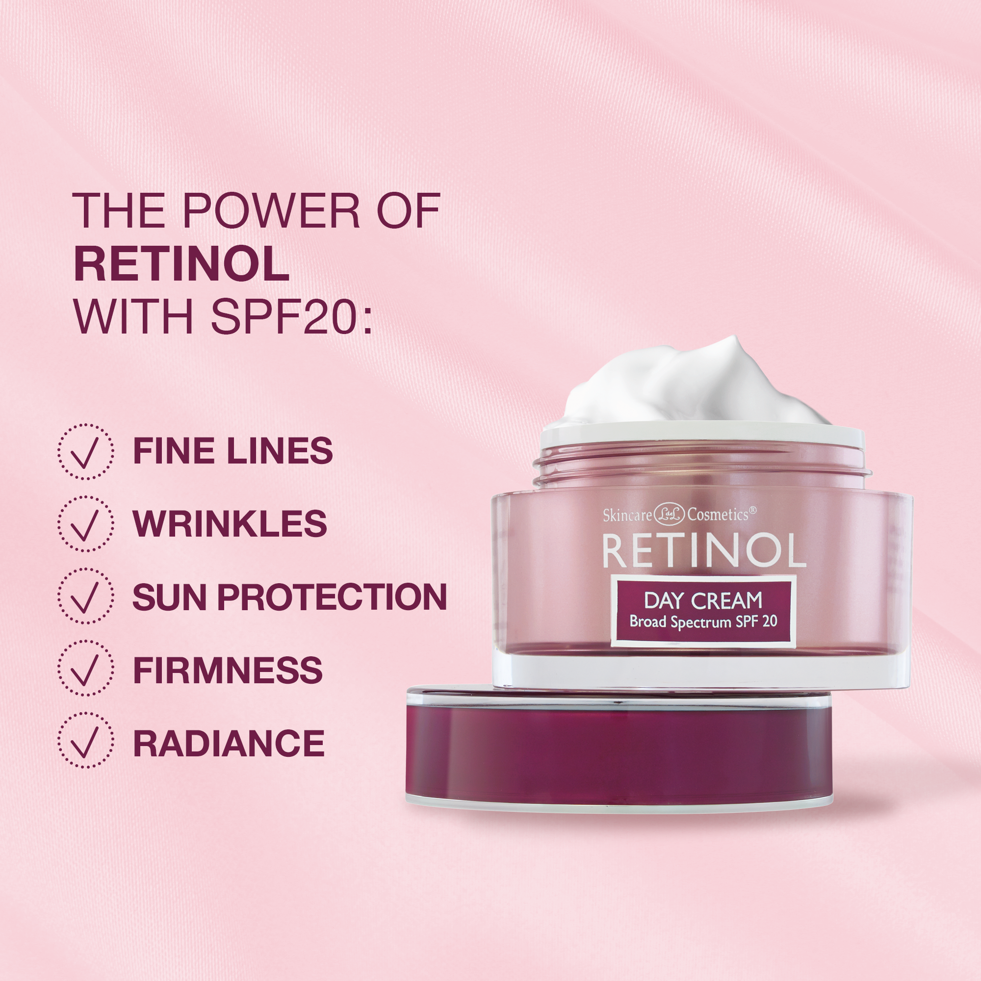 Luxurious Day Cream with Broad Spectrum SPF 20 – Retinol Treatment