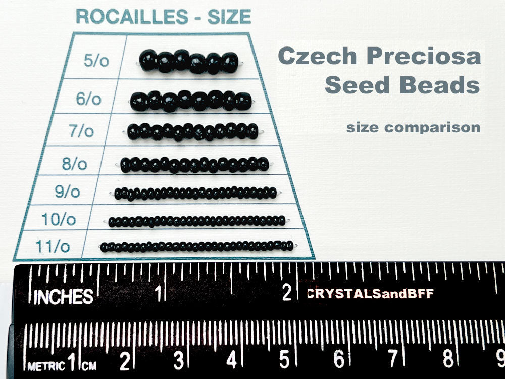 Czech Seed Bead 8/0 (3mm) Beads Opaque Black Beads