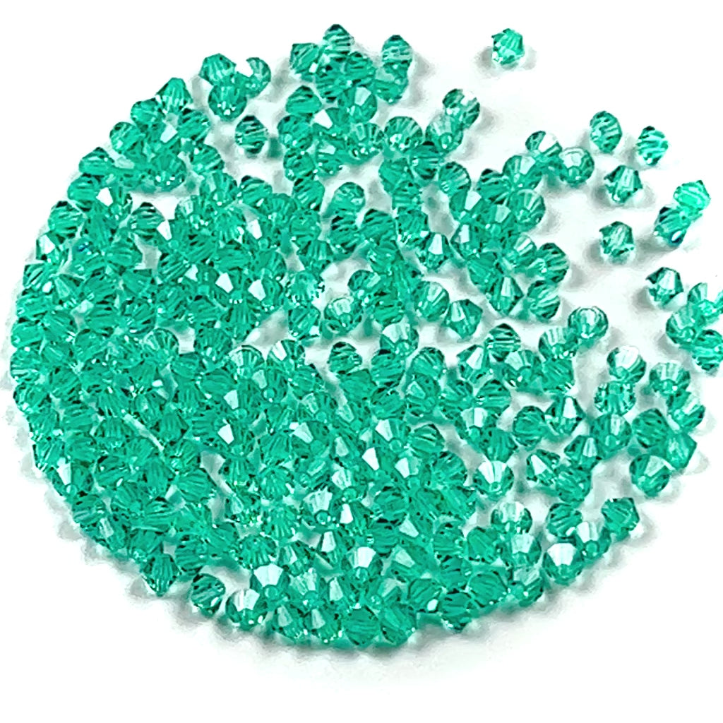 Aquamarine (Preciosa color), Czech Glass Beads, Machine Cut