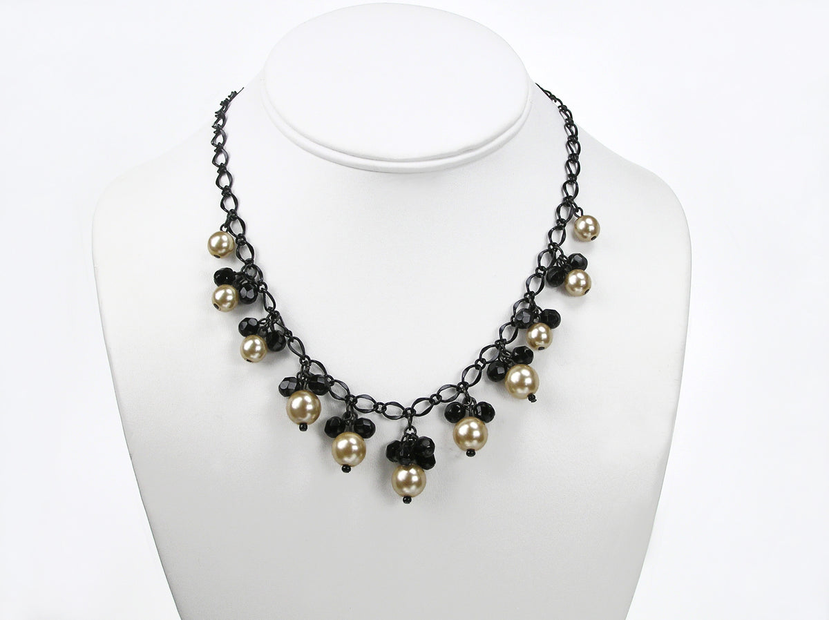handmade multicolored Czech glass bead statement necklace – Jewelry by  Glassando