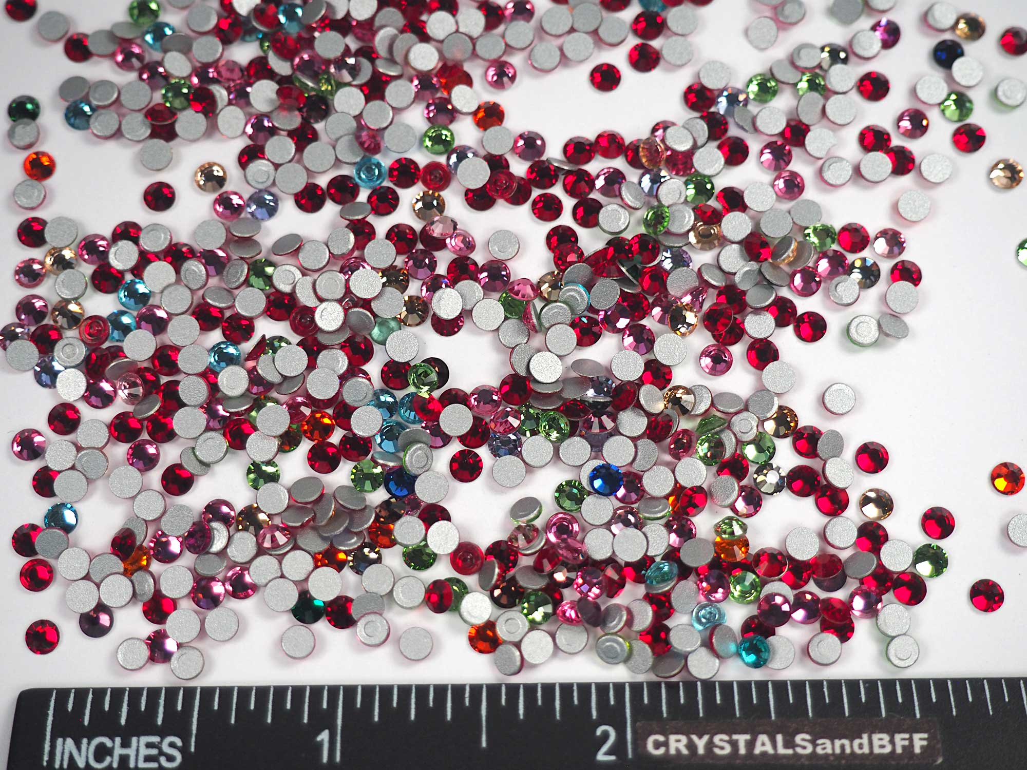 Mix Color L CLOSEOUT, ss20, 10grams of Preciosa VIVA Chaton Roses (R -  Crystals and Beads for Friends