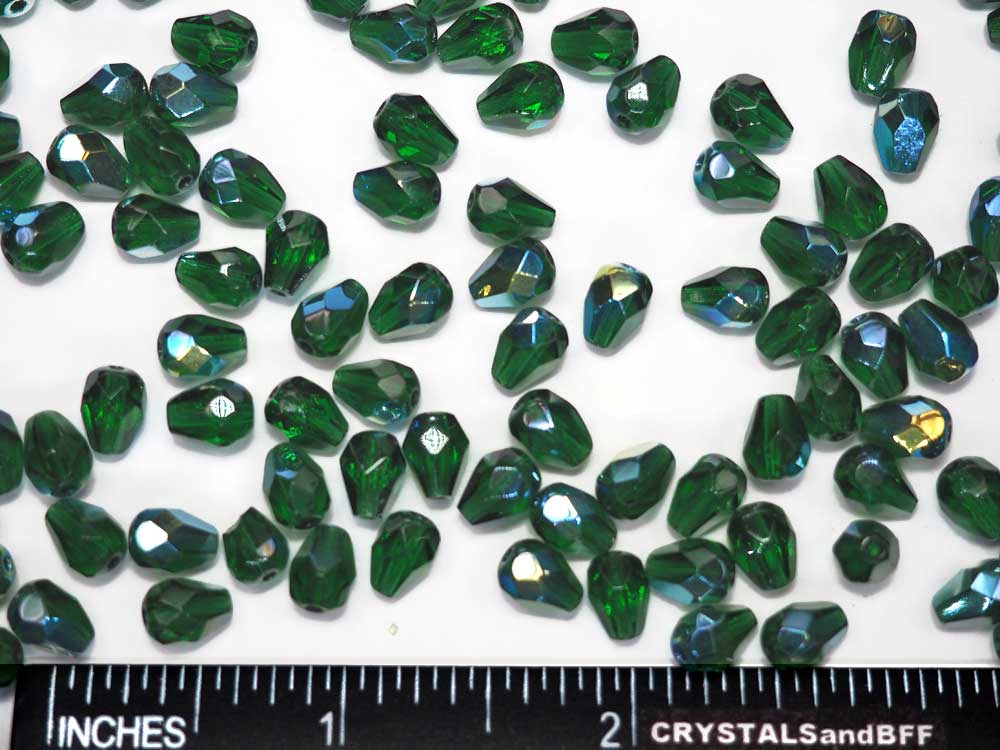 Czech Round Smooth Pressed POPPY Glass Beads in Jet Hematite color, 2x3mm  (size 8/0), 3x4mm (size 6/0) Druk Bead