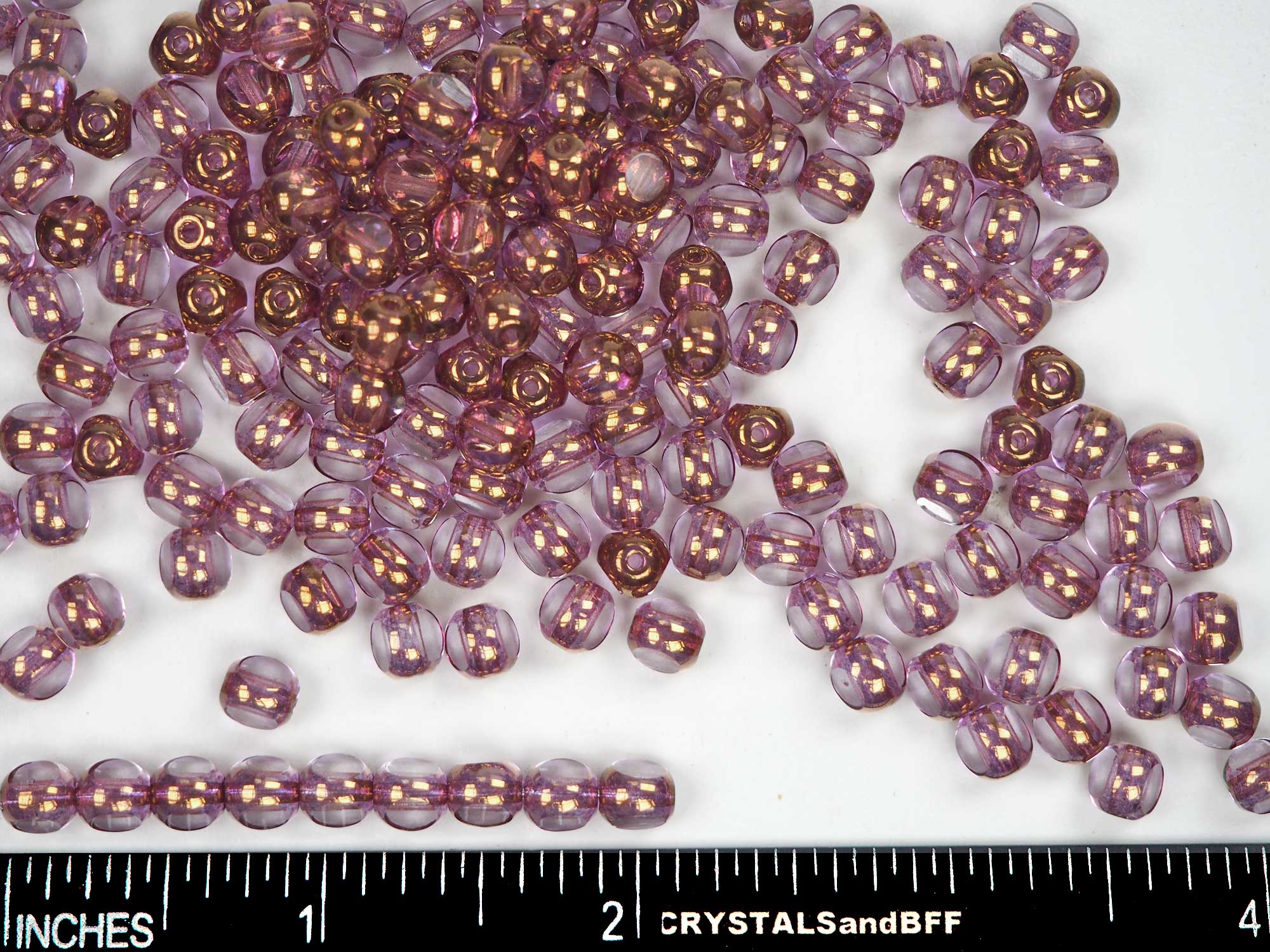 2pc 15mm Czech Table-Cut Square Vintage-Style Window Beads, Violet Silk  w/Bronze Wash - Bead Box Bargains