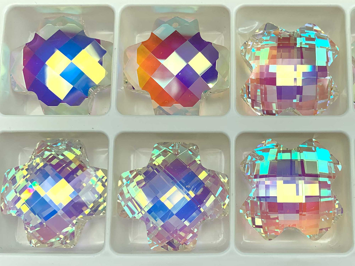 Swarovski Art.# 6404 - Swarovski Elements 2-hole Octagon Pendants 14mm -  Crystals and Beads for Friends