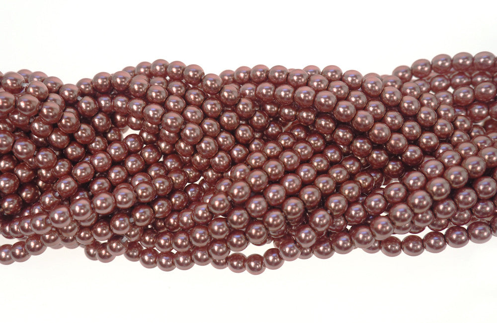 Czech Round Glass Imitation Pearls Capri Pink Nacre Pearl Color Crystals And Beads For Friends 7525