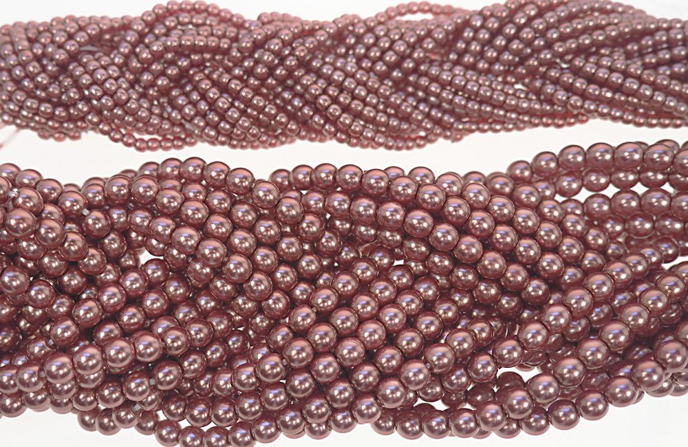 Czech Round Glass Imitation Pearls Capri Pink Nacre Pearl Color Crystals And Beads For Friends 8863
