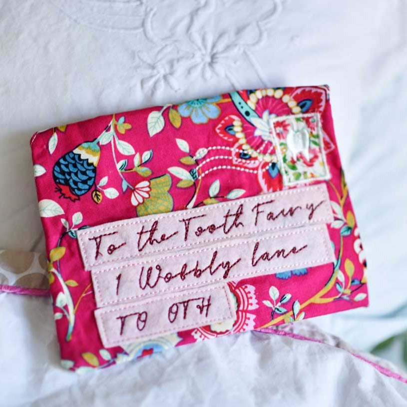 Image of Hot Pink Floral Tooth Fairy Envelope