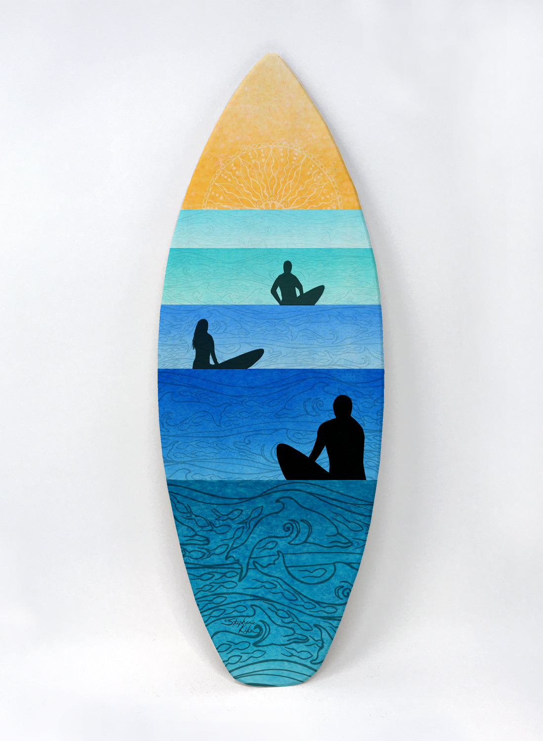 Serenity Surfboard Wall Art Stephanie Kiker Designs