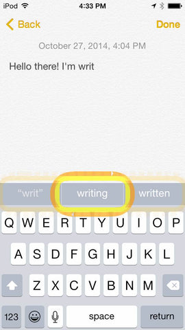 iOS 8 QuickType Feature