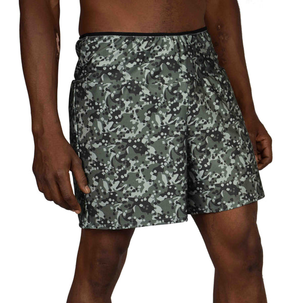 Men's Green Camo Running Shorts with Undershorts & Pockets | SparkleSkirts