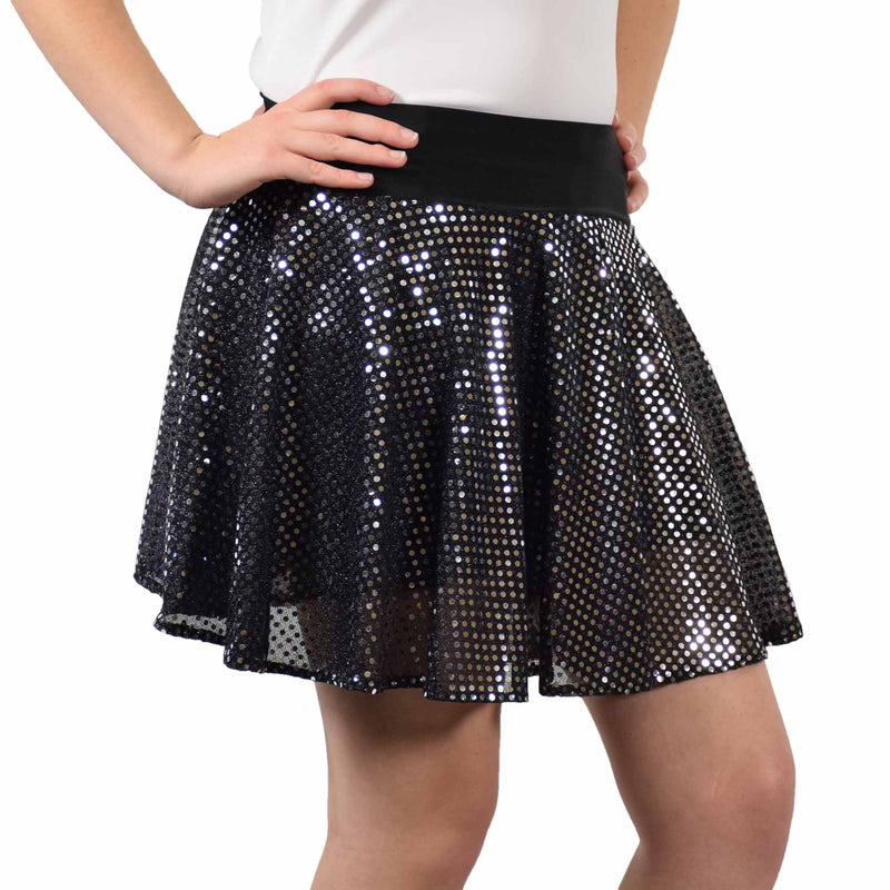 Midnight Black Sequin Cover-up Skirt, Perfect for Running Costumes ...