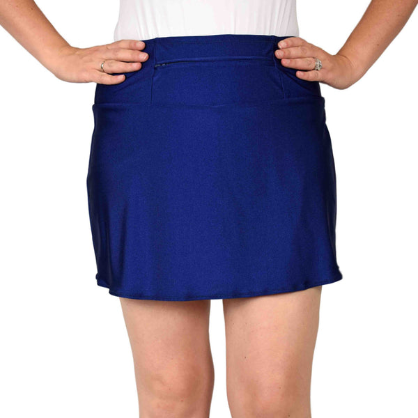 Navy Blue Slim Cut Running Skirt with Pockets – SparkleSkirts