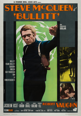 Bullitt 1968 Italian 4 Foglio Film Poster