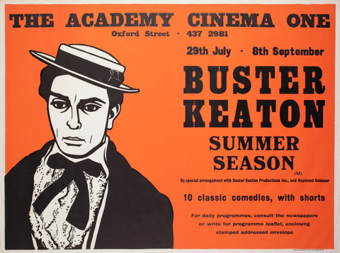 Buster Keaton Peter Strausfeld Academy Cinema UK Quad Film Poster