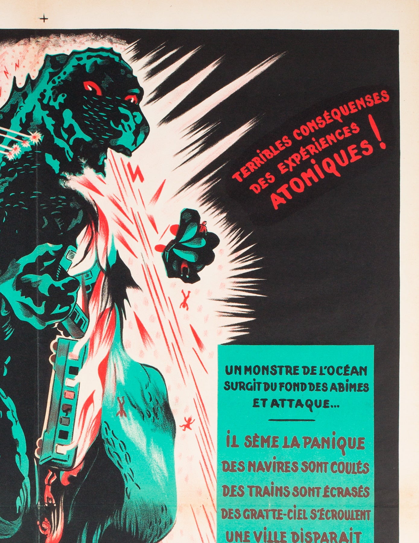 godzilla french poster - affiche godzilla