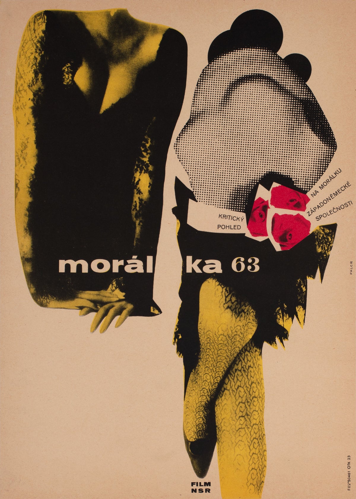 Moral 63 1965 Czech A3 Film Poster, Zdenek Palcr - Orson & Welles