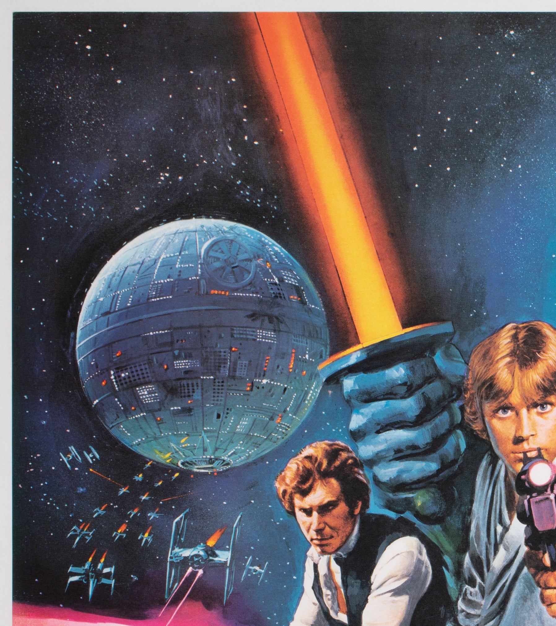 Original 1977 Star Wars UK Quad Style C Pre Oscars film movie poster ...