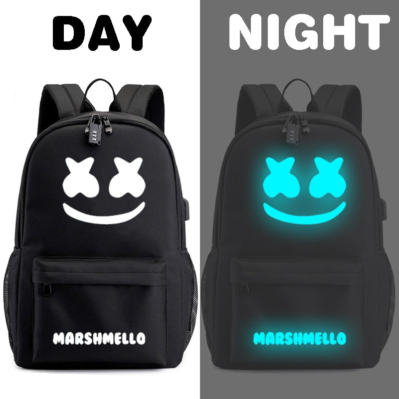 marshmello backpack white