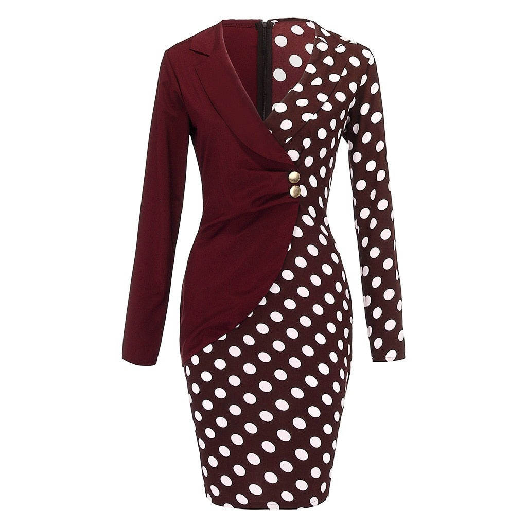 polka dot blazer dress