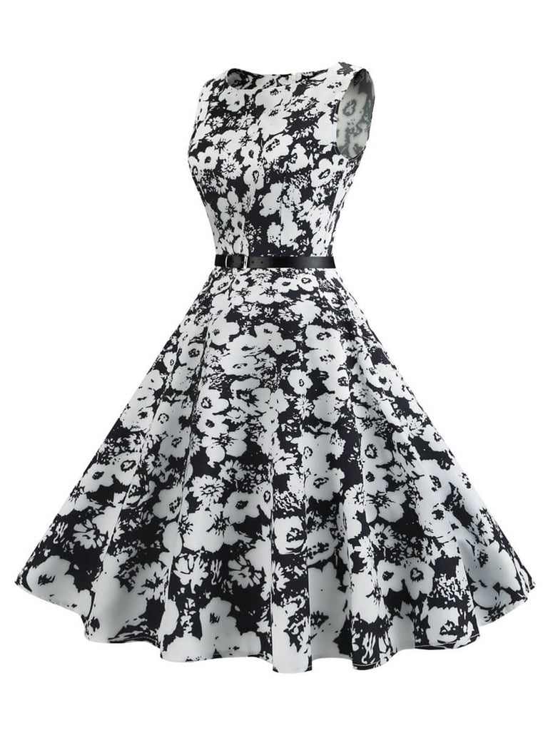 1950s Dress Sleeveless A-Line O-Neck Audrey Hepburn Dress – MissFoxFashion