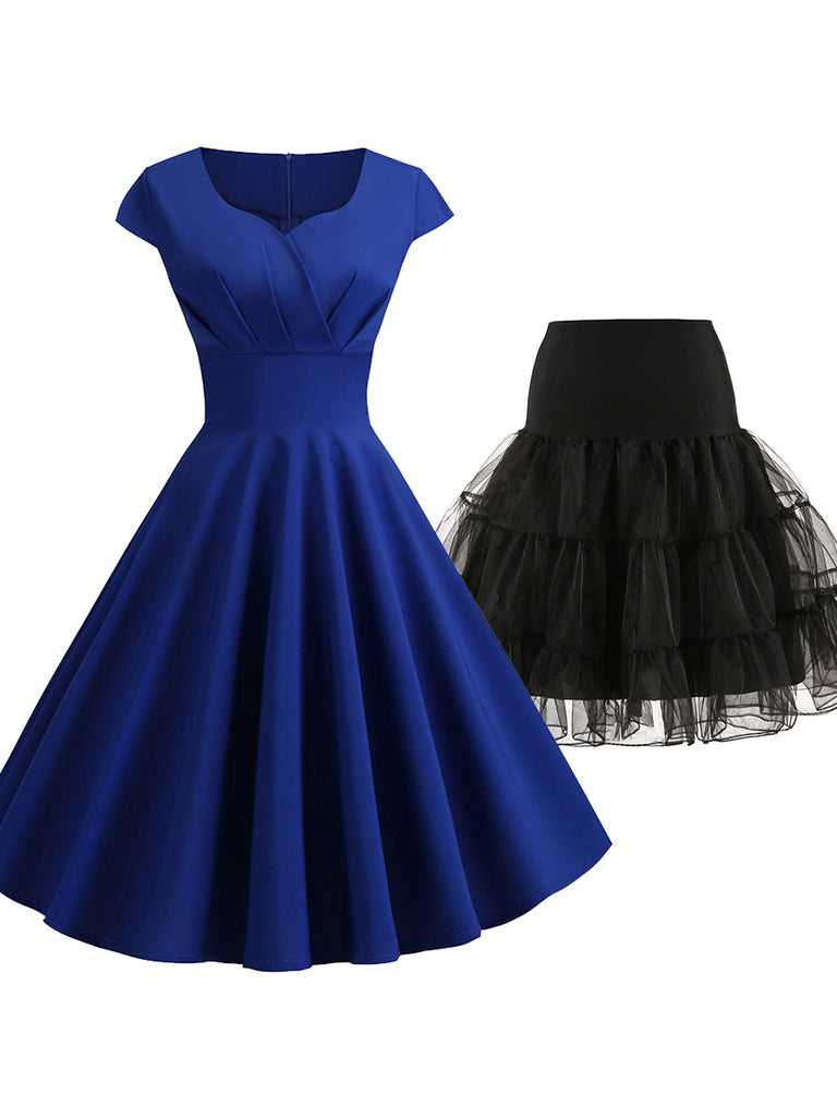 2Pcs Top Seller 1950s Aline Dress & Black Petticoat – MissFoxFashion