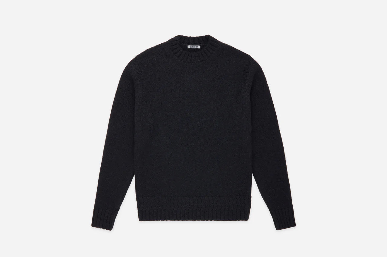 3sixteen Alpaca Crewneck - Black