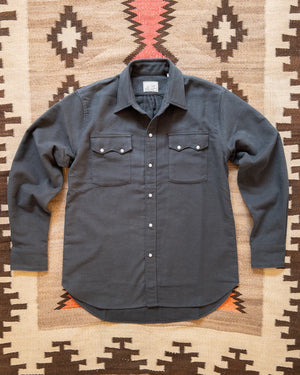 Wythe Moleskin Pearlsnap Shirt - Graphite Chamois - Berkeley Supply