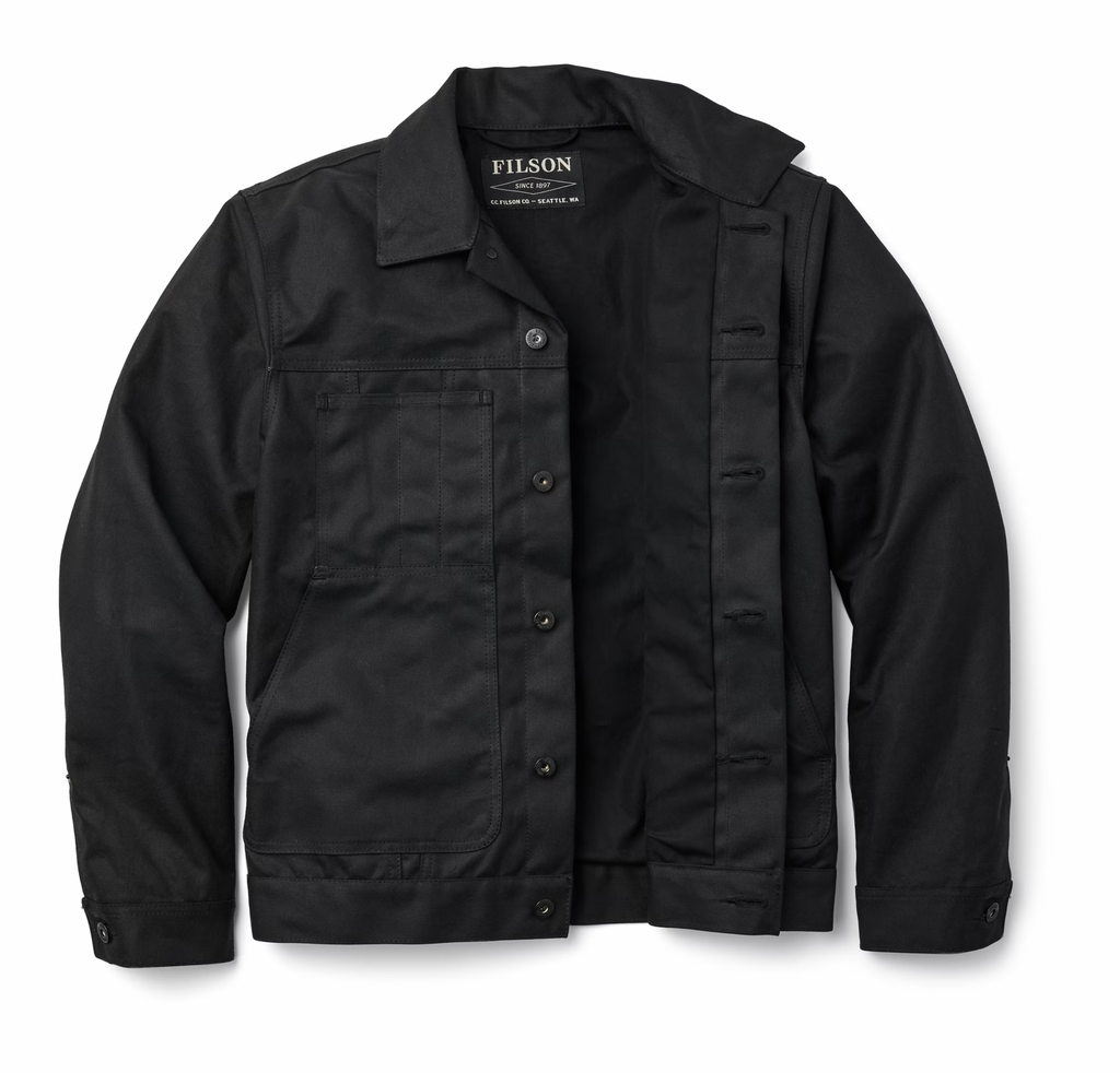 Filson Tin Cloth Short Lined Cruiser jacket - Black – Berkeley Supply