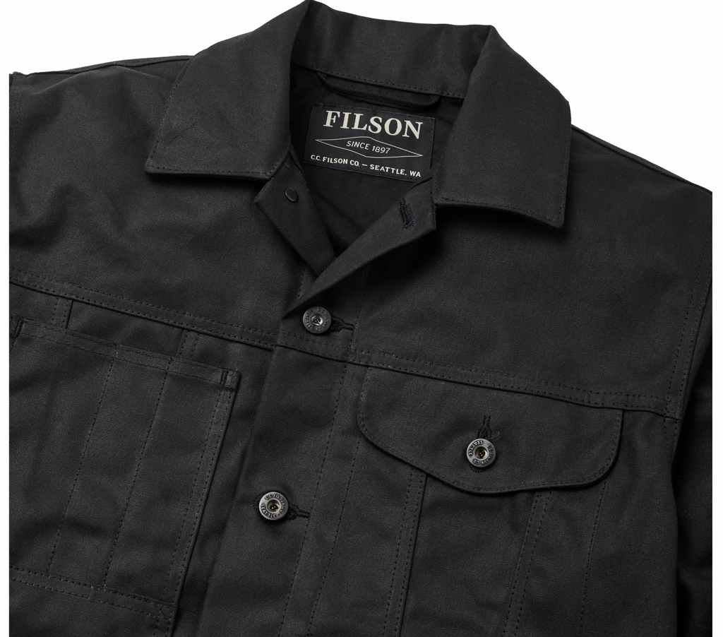 Filson Tin Cloth Short Lined Cruiser jacket - Black – Berkeley Supply