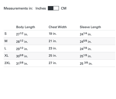 Sizing Chart