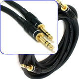 15 Foot 1/4" (TRS or Phono) Patch Cable Male to Male Pro-Audio Balanced Mono Cord