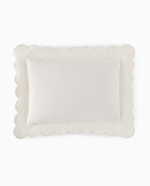 Sferra Alice Matelasse Coverlet And Pillow Sham Pacific White