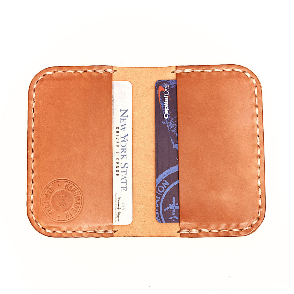 Horween Shell Cordovan Front Pocket Wallet by E3 Supply Co — Natural | E3 SUPPLY CO