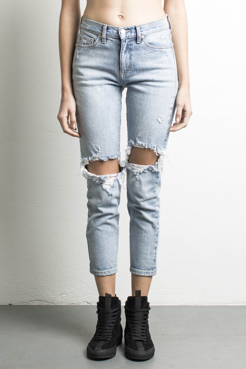 high waisted girlfriend jeans