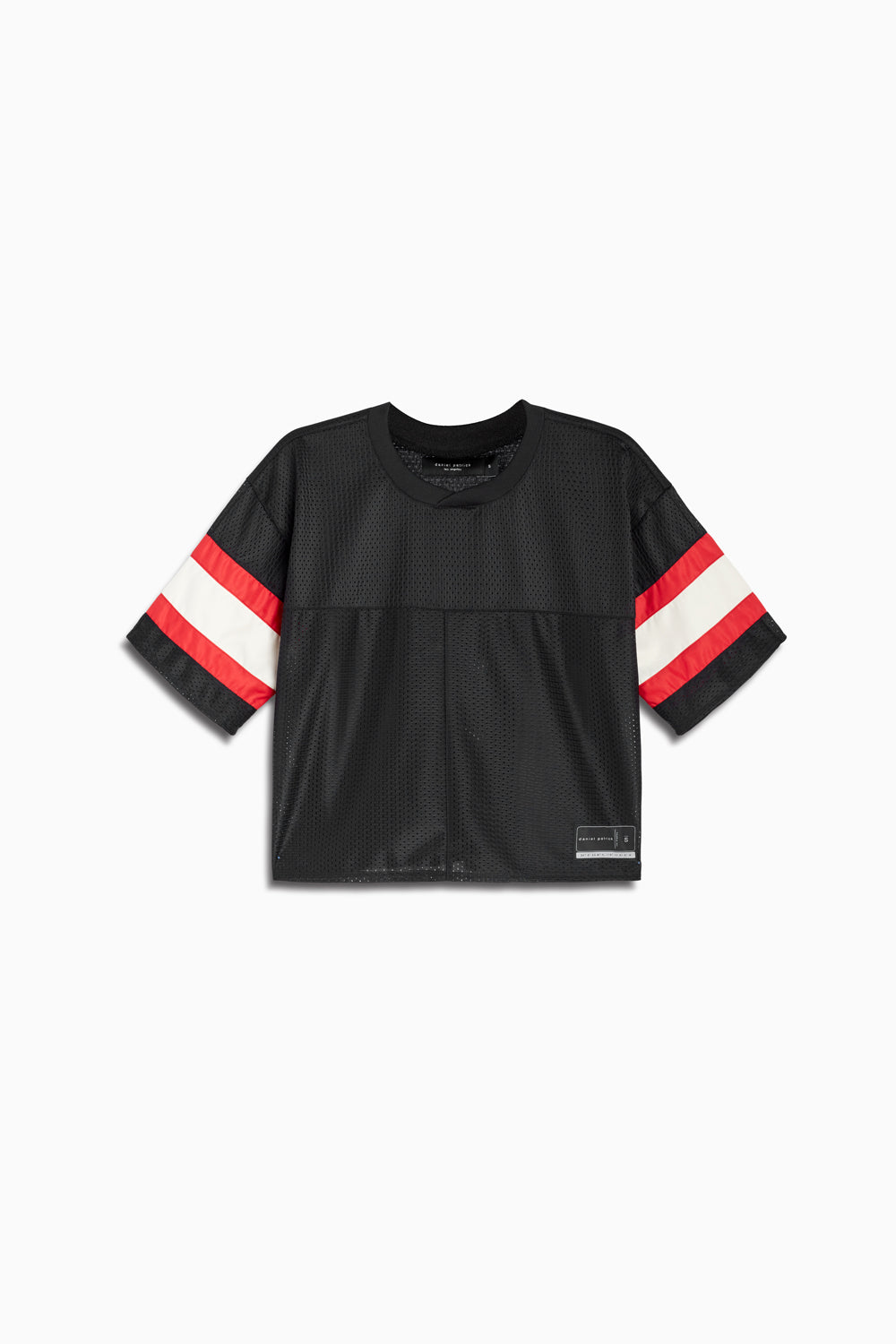 black and red football jersey