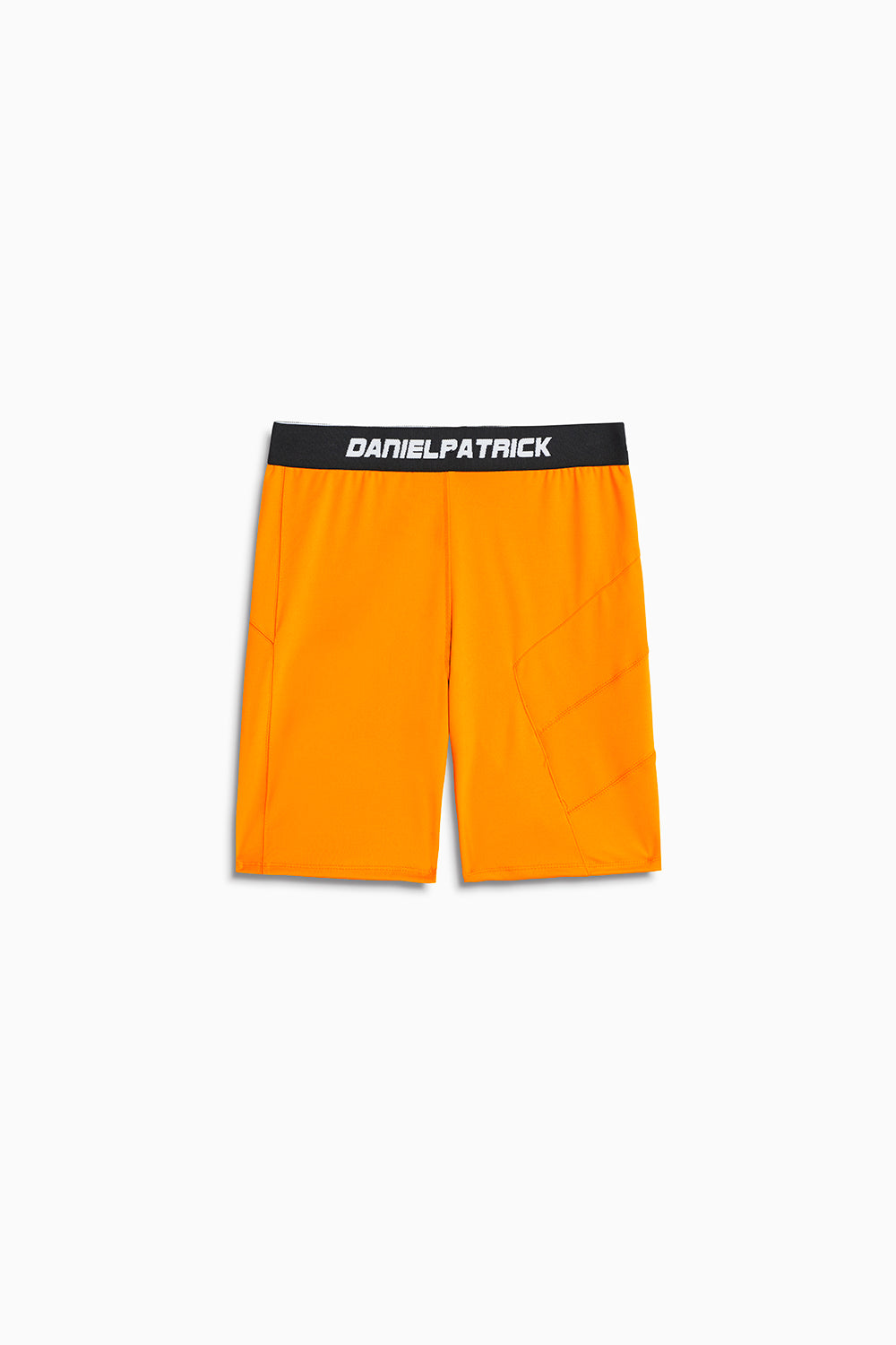 neon orange bike shorts