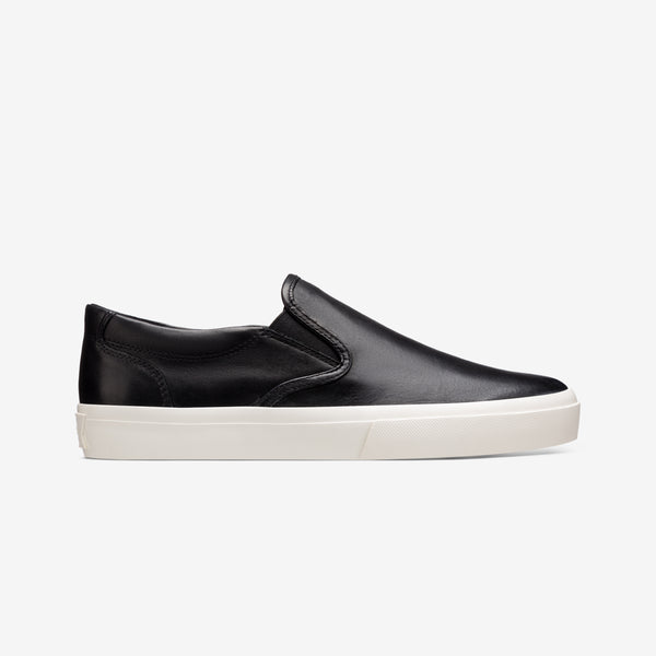 white leather slip on sneakers mens