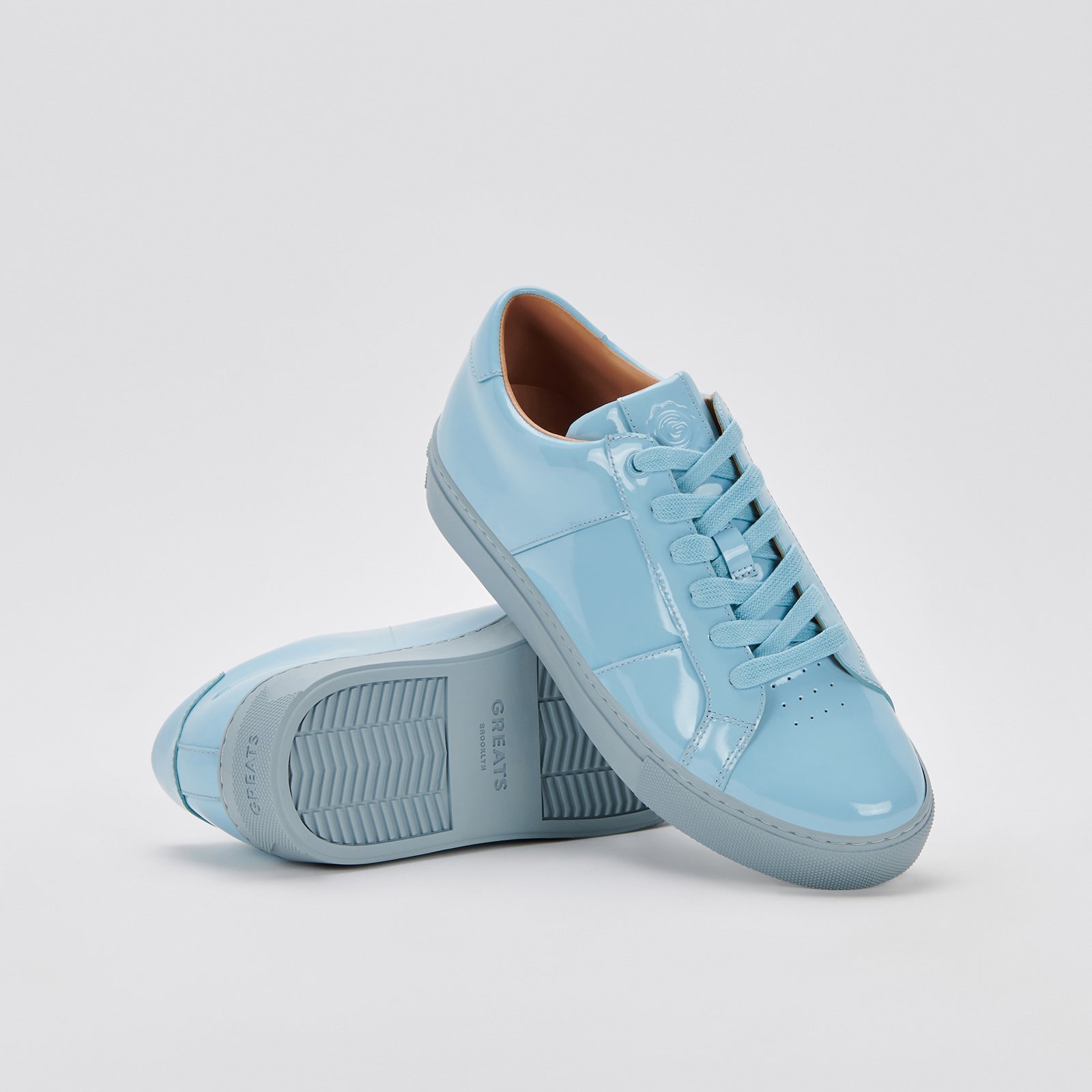 Greats - The Royale - Light Blue Patent - Women's Shoe – GREATS