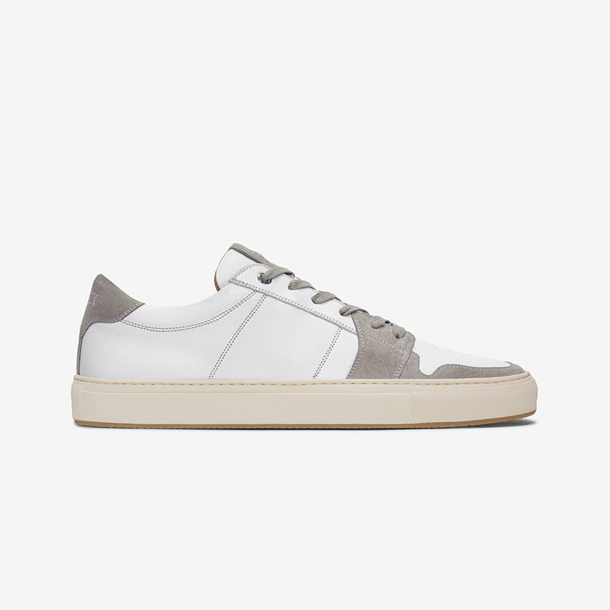 The Court - Blanco/Grey Leather 