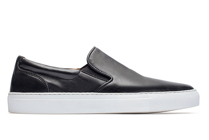 Greats - The Wooster Slip On - Nero Black Leather - Women's Shoe | Greats