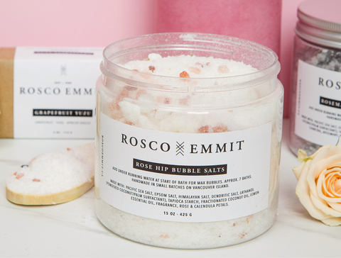 Rosco Emmit Rose Hip Bubble Salts - SunnaSmile, teeth whitening - The facial room