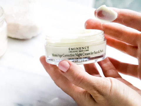 Eminence Organics Monoi Age Corrective Night Cream for Face & Neck - spring skincare routine - the facial room