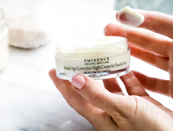 Eminence Organics Monoi Age Corrective Night Cream For Face & Neck - Achieve Your Summer Glow with The Facial Room and Eminence Organics Canada Exfoliate and Hydrate