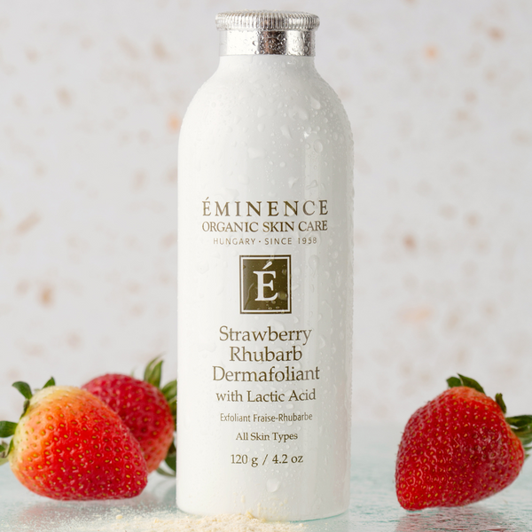 Eminence Organics Strawberry Rhubarb Dermafoliant Achieve Your Summer Glow with The Facial Room and Eminence Organics Canada Exfoliate and Hydrate