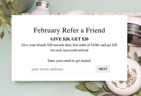 how to refer a friend to the facial room eminence organics
