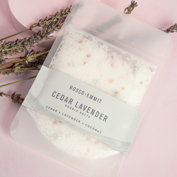 Organic Skincare Gifts For Every Budget Rosco Emmit Cedar Lavender Bubble Salts Skincare Gifts Under $30