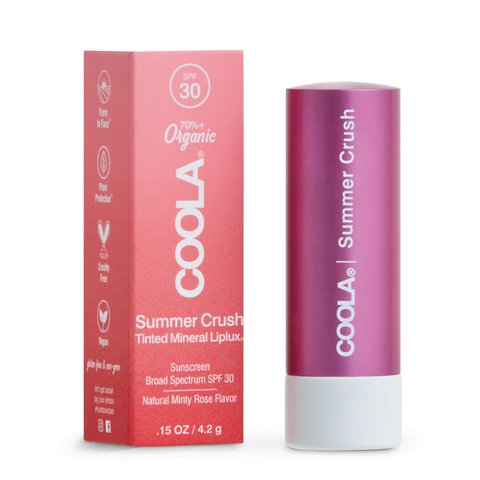 Summer Crush COOLA Mineral Liplux® Organic Tinted Lip Balm Sunscreen Now Available at The Facial Room