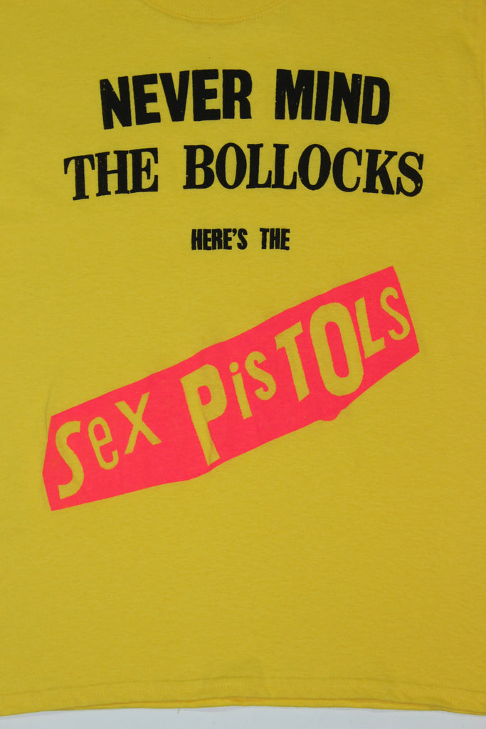 Never Mind The Bollocks Sex Pistols Classic Punk T Shirt Yellow